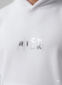 RICH RISK — Minimalist Premium Hoodie (White Edition)