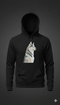 Husky Side Profile Hoodie — Winter Streetwear Collection